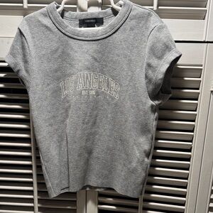 Forever 21 Kids Light Gray Los Angeles Graphic Short Sleeve Tee